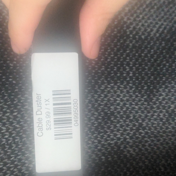 Cable Duster Cardigan Size 1x runs big like 2x - Picture 3 of 4